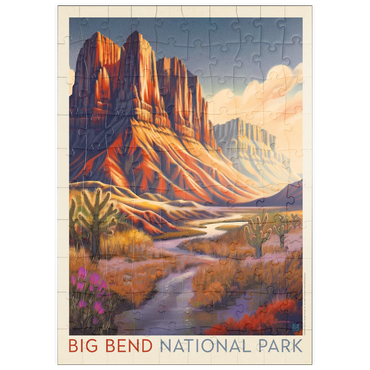 puzzleplate Big Bend National Park: Wonderland, Vintage Poster 100 Puzzle