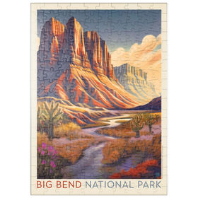 Darstellung des Puzzle Motivs Big Bend National Park: Wonderland, vintage poster - Puzzleteile: 200