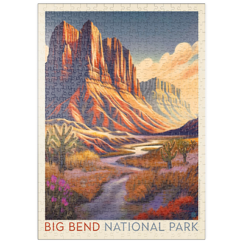 puzzleplate Big Bend National Park: Wonderland, Vintage Poster 500 Puzzle