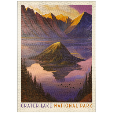 puzzleplate Crater Lake National Park: Morning Glory, Vintage Poster 1000 Puzzle
