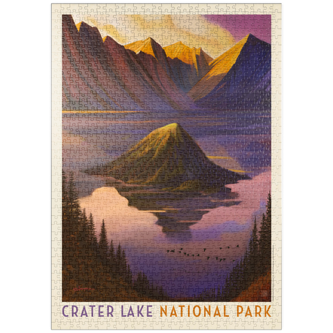 puzzleplate Crater Lake National Park: Morning Glory, Vintage Poster 1000 Puzzle