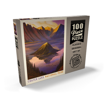Crater Lake National Park: Morning Glory, Vintage Poster 100 Puzzle Schachtel Ansicht2
