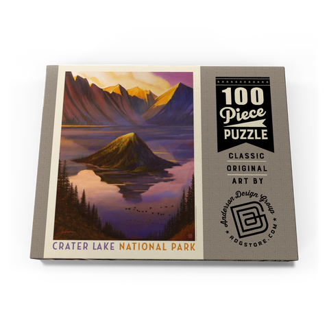 Crater Lake National Park: Morning Glory, Vintage Poster 100 Puzzle Schachtel Ansicht3