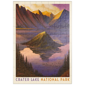 Darstellung des Puzzle Motivs Crater Lake National Park: Dawn, vintage poster - Puzzleteile: 100