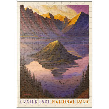 puzzleplate Crater Lake National Park: Morning Glory, Vintage Poster 200 Puzzle