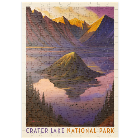 puzzleplate Crater Lake National Park: Morning Glory, Vintage Poster 200 Puzzle