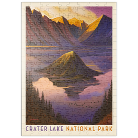 Darstellung des Puzzle Motivs Crater Lake National Park: Dawn, vintage poster - Puzzleteile: 200