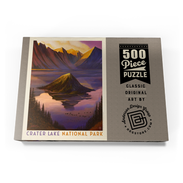 Crater Lake National Park: Morning Glory, Vintage Poster 500 Puzzle Schachtel Ansicht3