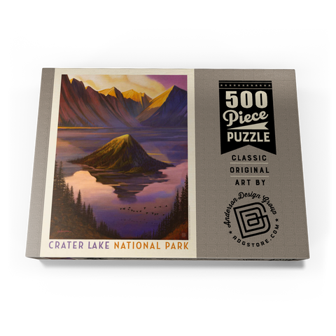 Crater Lake National Park: Morning Glory, Vintage Poster 500 Puzzle Schachtel Ansicht3