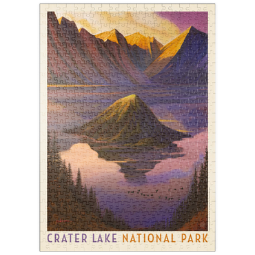 puzzleplate Crater Lake National Park: Morning Glory, Vintage Poster 500 Puzzle