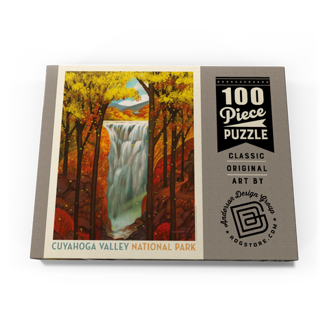 Cuyahoga Valley National Park: Autumn Glory, Vintage Poster 100 Puzzle Schachtel Ansicht3