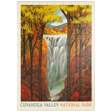 puzzleplate Cuyahoga Valley National Park: Autumn Glory, Vintage Poster 100 Puzzle