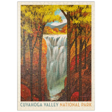 puzzleplate Cuyahoga Valley National Park: Autumn Glory, Vintage Poster 500 Puzzle
