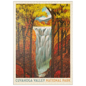 Darstellung des Puzzle Motivs Cuyahoga Valley National Park: Autumn splendor, vintage poster - Puzzleteile: 500