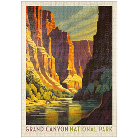 Darstellung des Puzzle-Motivs Grand Canyon National Park: Refreshing Shadow, Vintage Poster – Puzzleteile: 1000