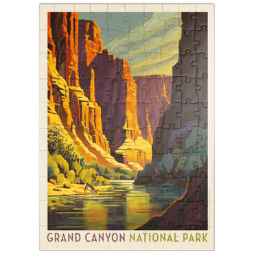 puzzleplate Grand Canyon National Park: Refreshing Shade, Vintage Poster 100 Puzzle