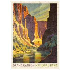 Darstellung des Puzzle Motivs Grand Canyon National Park: Refreshing Shadow, Vintage Poster - Puzzleteile: 200