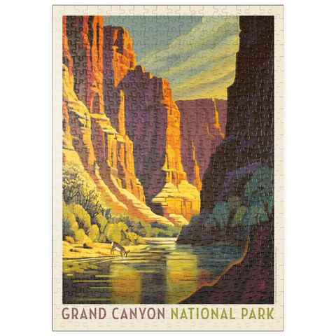 puzzleplate Grand Canyon National Park: Refreshing Shade, Vintage Poster 500 Puzzle