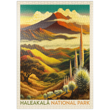 puzzleplate Haleakalā National Park: Above The Clouds, Vintage Poster 1000 Puzzle