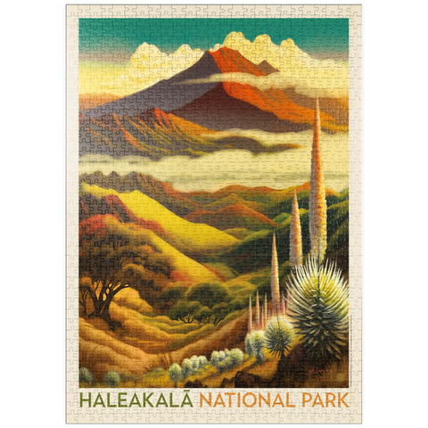 puzzleplate Haleakalā National Park: Above The Clouds, Vintage Poster 1000 Puzzle