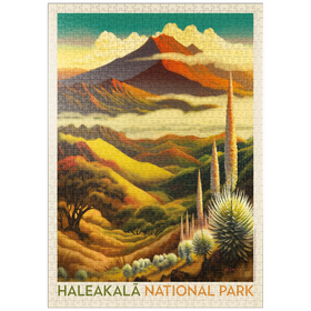 Darstellung des Puzzle Motivs Haleakalā National Park: Above The Clouds, Vintage Poster - Puzzleteile: 1000