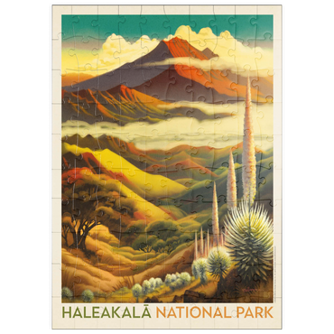 puzzleplate Haleakalā National Park: Above The Clouds, Vintage Poster 100 Puzzle