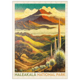 Darstellung des Puzzle Motivs Haleakalā National Park: Above The Clouds, Vintage Poster - Puzzleteile: 200