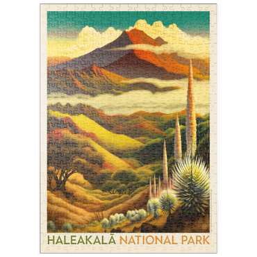puzzleplate Haleakalā National Park: Above The Clouds, Vintage Poster 500 Puzzle