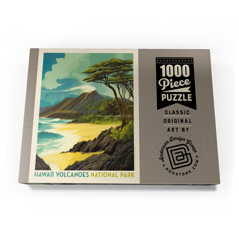 Hawai'i Volcanoes National Park: Lava In The Lagoon, Vintage Poster 1000 Puzzle Schachtel Ansicht3