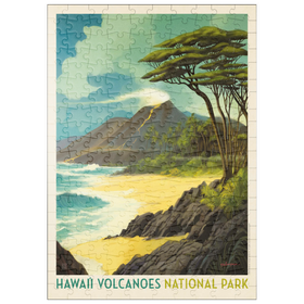Darstellung des Puzzle Motivs Hawai'i Volcanoes National Park: Lava In The Lagoon, Vintage Poster - Puzzleteile: 200