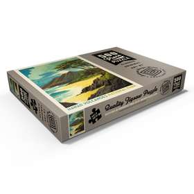 Darstellung des Puzzle Motivs Hawai'i Volcanoes National Park: Lava In The Lagoon, Vintage Poster - Puzzleteile: 500