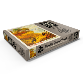 Darstellung des Puzzle Motivs Indiana Dunes National Park: Red-winged Blackbirds, Vintage Poster - Puzzleteile: 500