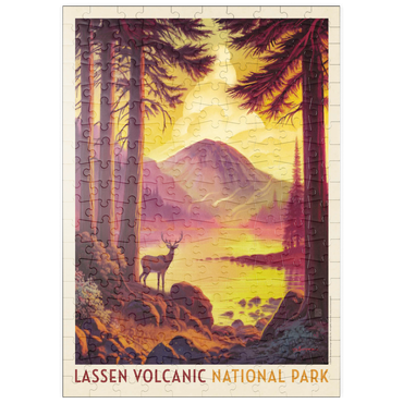 puzzleplate Lassen Volcanic National Park: Morning Mist, Vintage Poster 200 Puzzle