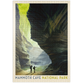 Darstellung des Puzzle Motivs Mammoth Cave National Park: The Light Of Day, Vintage Poster - Puzzleteile: 1000