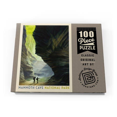 Mammoth Cave National Park: The Light Of Day, Vintage Poster 100 Puzzle Schachtel Ansicht3