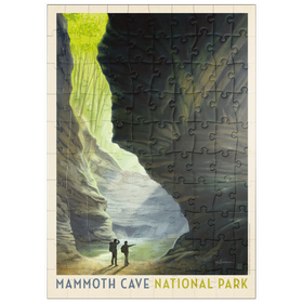 Darstellung des Puzzle Motivs Mammoth Cave National Park: The Light Of Day, Vintage Poster - Puzzleteile: 100