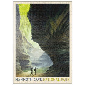 Darstellung des Puzzle Motivs Mammoth Cave National Park: The Light Of Day, Vintage Poster - Puzzleteile: 500