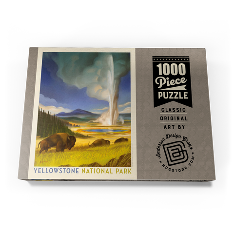Yellowstone National Park: Wonderland, Vintage Poster 1000 Puzzle Schachtel Ansicht3