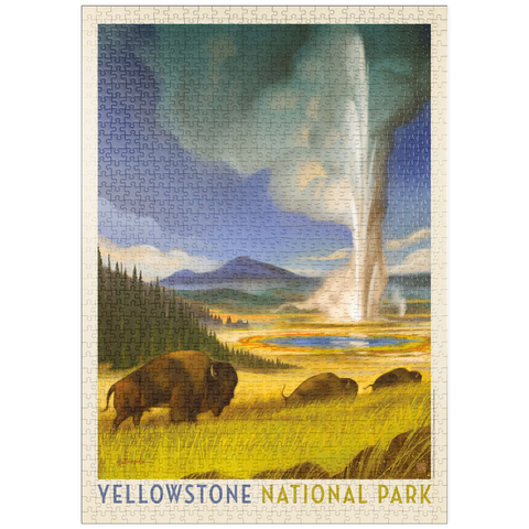 puzzleplate Yellowstone National Park: Wonderland, Vintage Poster 1000 Puzzle