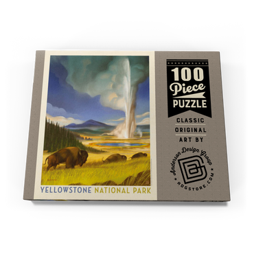 Yellowstone National Park: Wonderland, Vintage Poster 100 Puzzle Schachtel Ansicht3