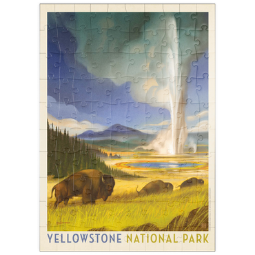 puzzleplate Yellowstone National Park: Wonderland, Vintage Poster 100 Puzzle