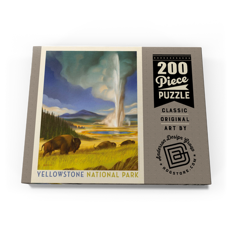Yellowstone National Park: Wonderland, Vintage Poster 200 Puzzle Schachtel Ansicht3