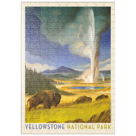 Darstellung des Puzzle Motivs Yellowstone National Park: Wonderland, Vintage Poster - Puzzleteile: 200