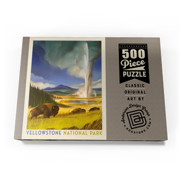 Yellowstone National Park: Wonderland, Vintage Poster 500 Puzzle Schachtel Ansicht3