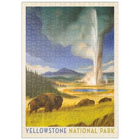puzzleplate Yellowstone National Park: Wonderland, Vintage Poster 500 Puzzle