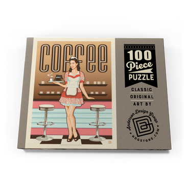 Coffee: Classic American Diner, Vintage Poster 100 Puzzle Schachtel Ansicht3