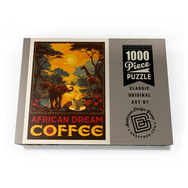 African Dream Coffee, Vintage Poster 1000 Puzzle Schachtel Ansicht3