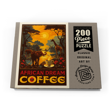 African Dream Coffee, Vintage Poster 200 Puzzle Schachtel Ansicht3
