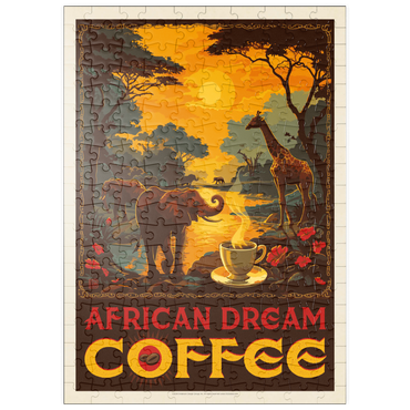 puzzleplate African Dream Coffee, Vintage Poster 200 Puzzle