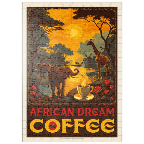 puzzleplate African Dream Coffee, Vintage Poster 200 Puzzle